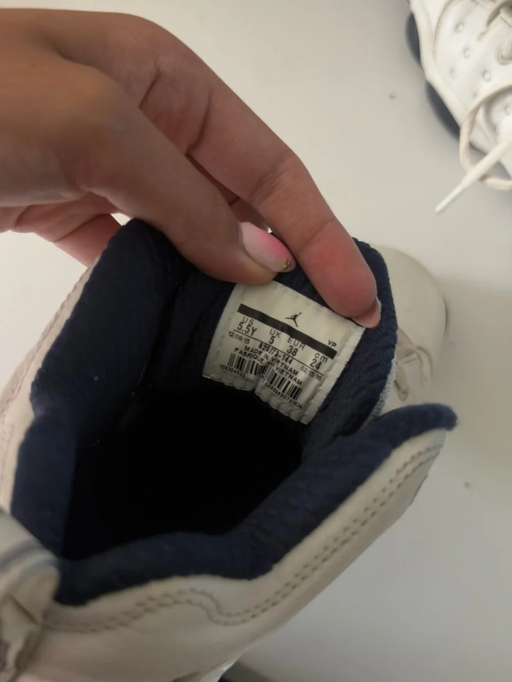 Jordan Kids White and Black Retro High-Top Sneakers